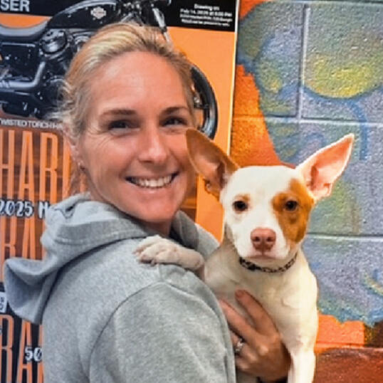 Finley, adopted Dec. 2024 photo of Finley, adopted January of 2026